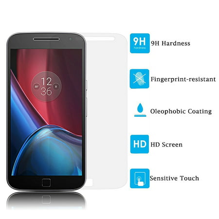 insten 0.33mm Arcing Clear Tempered Glass Screen Protector For Motorola Moto G4 Plus