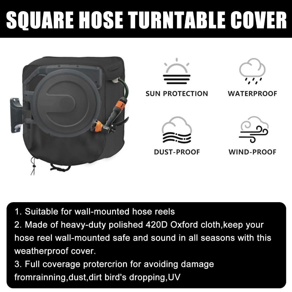 Protective Cover for Retractable Hose Reel Wall Mounted Hoses Holder Garden Tool Maintenance Sleeve