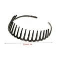 thumbnail image 3 of Non Slip Zig Zag Headbands with Teeth Matte Black Plastic Headbands for Women & Teens, Effortless Comb Hair Bands for Slicked Back Hairstyles, 3 of 3