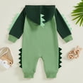 thumbnail image 4 of Suealasg Baby Boys Dinosaur Bodysuits Animal Outfits 3 6 12 18 Months Infant Boys Long Sleeve Contrast Color One Piece Jumpsuits, 4 of 7