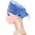 thumbnail image 3 of iHPH7 Scrub Cap Nurse Hat Ponytail Scrub Cap Nurse Caps for Women Surgical Caps, Sky Blue One Size, 3 of 3