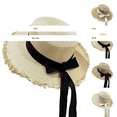 thumbnail image 3 of AirLoni Beach Hat For Women Large Wide Brim Soft Lightweight Fashion Versatile UV Sun Protection Relaxed Fit Outdoor Hiking Casual Vacation Sun Hat Black,One Size, 3 of 4