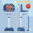 thumbnail image 3 of Gymax 4-In-1 Kids Adjustable Basketball Hoop Goal Toy W/Ring Toss Sticky Ball Golf Set, 3 of 10