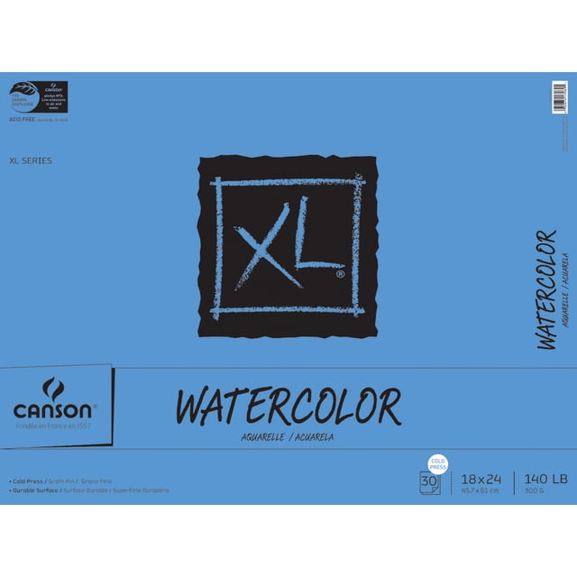 Pro-Art Acid-Free Canson Extra Long Watercolor Paper Pad, 30-Sheet