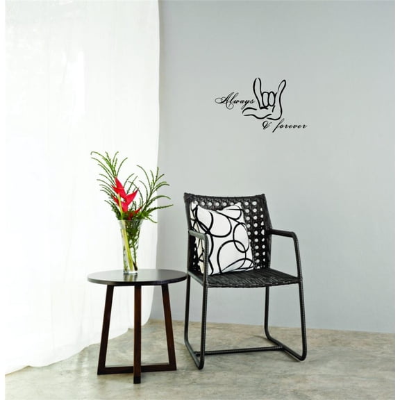 Unique Home Wall Stickers Always Forever Decal Decal for Bedroom Living Room Nursery - Size: 19 In x 36 In
