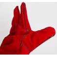 thumbnail image 3 of Guantes de jardinería TUNC cuero a prueba de espinas rojo 33 cm, 3 of 5