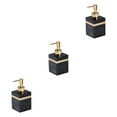 thumbnail image 4 of Ruiboury Distributeur de Savon en Résine Réutilisable pour Table Cuisine Douche Shampoing Salle de Bain Noir 250 ml Ensemble de 3, 4 of 6