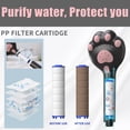 thumbnail image 4 of PZXO Handheld Shower Head, High Pressure Cat Paw-Shaped Showerhead with 3 Spray Settings, Cute Filtered Anti-Leak Water Flow Shower Head for Adult, Kids, Pet Bath, with 2 Filters, Black, 4 of 8