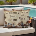thumbnail image 4 of Farm Outdoor Waterproof Pillow Covers, American Country Barn Star Vintage Berry Brown Decorative Square Throw Pillowcase Sofa Cushion Sham for Patio/Couch/Chair, 24"x24" 2 Pack, 4 of 8