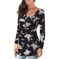 thumbnail image 5 of VERABENDI Women's Plus Size Tops Blouses Long Sleeve Button Up V-neck Tunic Shirts, M-4XL, 5 of 5