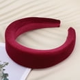 thumbnail image 6 of Unique Bargains 1 Pc Simple Pure Color Headbands for Women Purple Red, 6 of 6