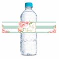 thumbnail image 1 of Envoltorios impermeables para botellas de agua con diseño floral de acuarela Aqua y Peony para baby shower. 20 etiquetas envolventes de 4,45 x 21,56 cm, de AmandaCreation., 1 of 4