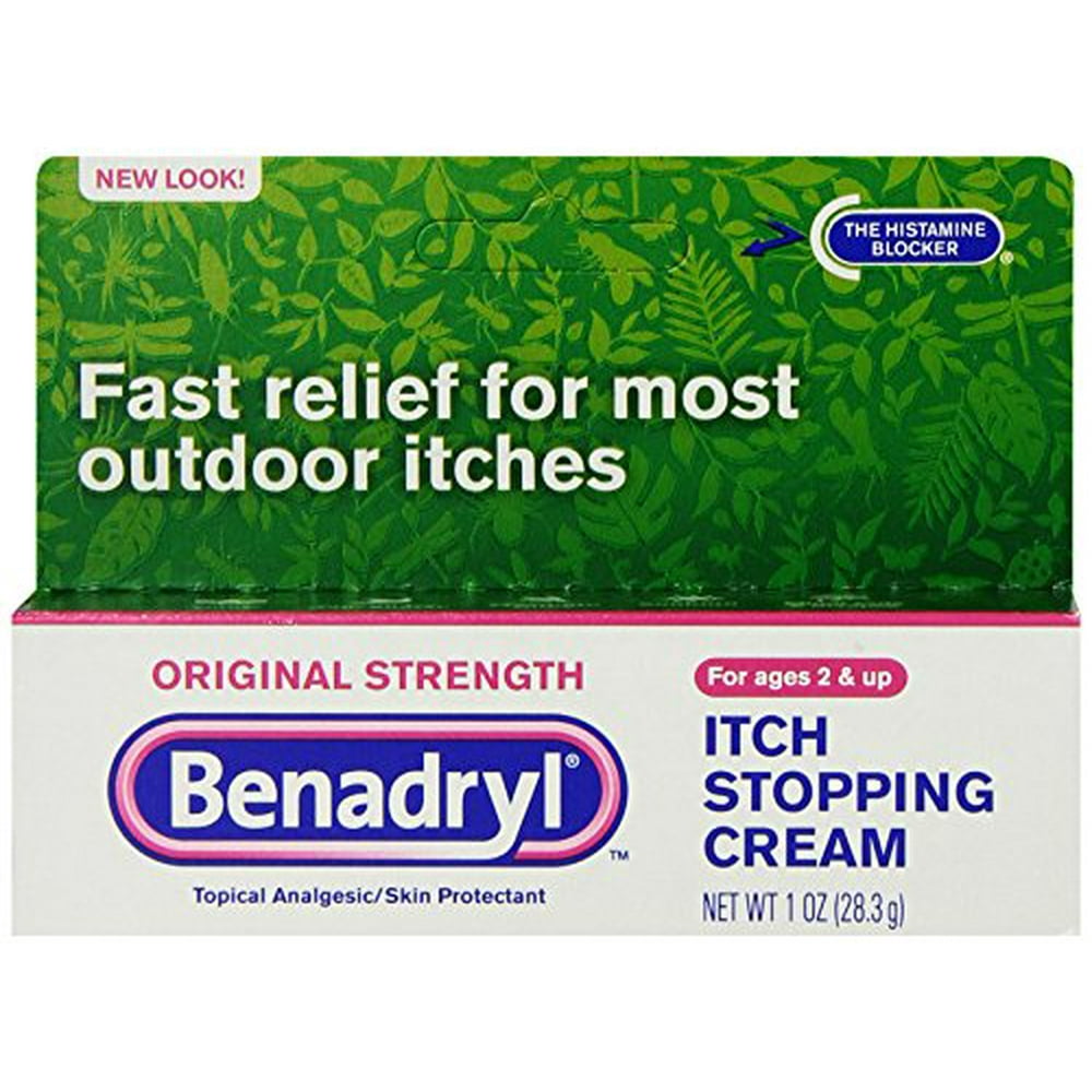 2 Pack - Benadryl Itch Stopping Cream, Original Strength 1oz Each ...