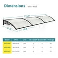 thumbnail image 4 of 116 inch / 78 inch / 39 inch Window Awning Outdoor Polycarbonate Hollow Sheet Door Patio Canopy, 4 of 8