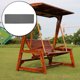 thumbnail image 3 of Cojín de banco de jardín Cojín de asiento de patio al aire libre Silla Gris 120x40x10cm Sunnimix cubierta de banco, 3 of 8