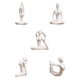 thumbnail image 1 of 5 Piezas de Cerámica Estatuilla de Yoga Colecciones de Estatuas Artesanal Decoración de Jardín, 1 of 9