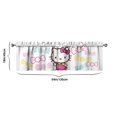 thumbnail image 3 of Kitchen Curtains Small Short Cafe Window Curtains Hello Kawaii Cat Cute Rod Pocket Bathroom Tier Window Treatment Drapes 54x18inch, 3 of 3