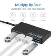 thumbnail image 2 of 3.0 HIGH SPEED 4 PORT USB HUB MULTI SPLITTER EXPANSION FOR PC LAPTOP, 2 of 4