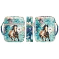 thumbnail image 6 of FOR U DESIGNS Horse Eustoma Flower Print Bible Cover Bible Holder Case Handbag with Handle, Large Capacity Bible Carrier Tote Bag Study Bible Carrying Cases Christian Gifts, 6 of 7