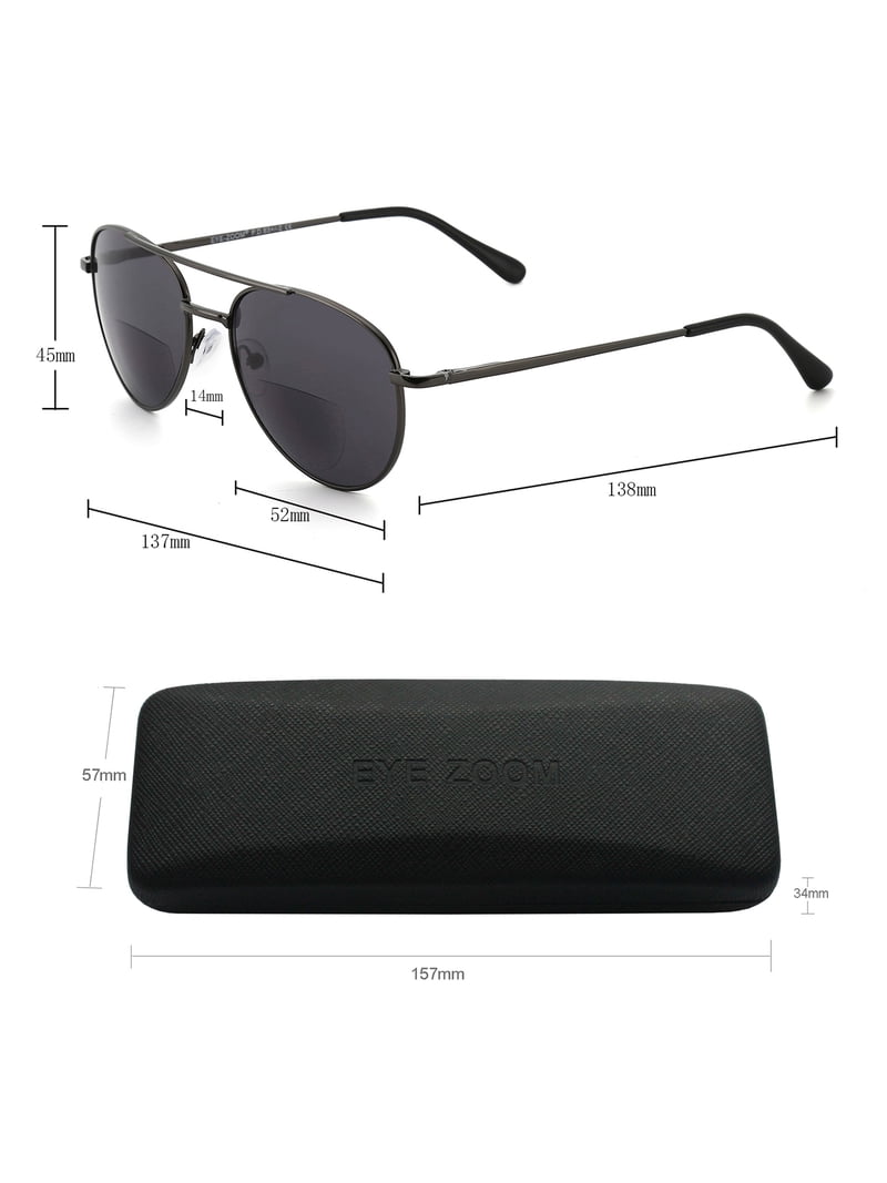 EYE ZOOM 2 Pack Aviator Style Sunglasses Bifocal Reading  display picture 1