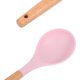 thumbnail image 4 of Utensilio de cocina de silicona antiadherente, resistente al calor, sin BPA, con mango de haya natural (cuchara), 4 of 5