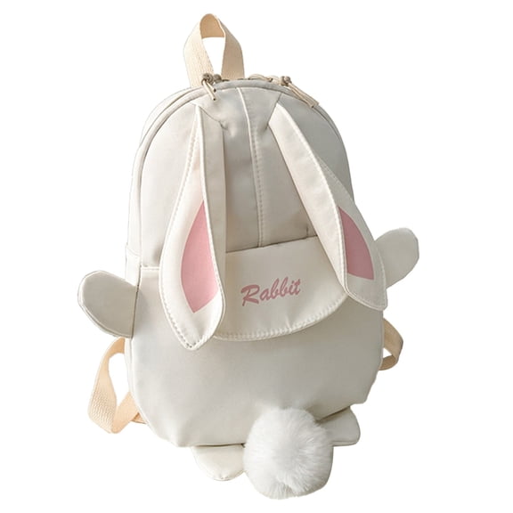 LWNYDPLSD Cute Backpack for Teen Women Kawaii Bunny Ear Travel Bookbag College Student Fashion Aesthetic Camping Backpack with Multi Color