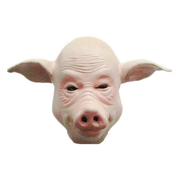 Halloween!Máscara de cabeza de cerdo disfraz de látex de goma máscara de cabeza completa disfraz de Halloween elegante