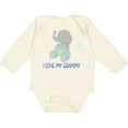 thumbnail image 3 of Inktastic I Love My Grammy Elephant Boys or Girls Long Sleeve Baby Bodysuit, 3 of 5