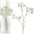 thumbnail image 3 of Artificial Single Stem Fabric Flower Lifelike Faux Floral Spray For Vase Wedding Home Decor, 3 of 10