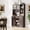 Black walnut, variant on Wine Bar Cabinet with Power Outlets, Barn Doors & Wine Rack, Sideboard Buffet Coffee Bar Cabinet with Glass Holder & Storage for Kitchen, Dining Room, Living Room,White