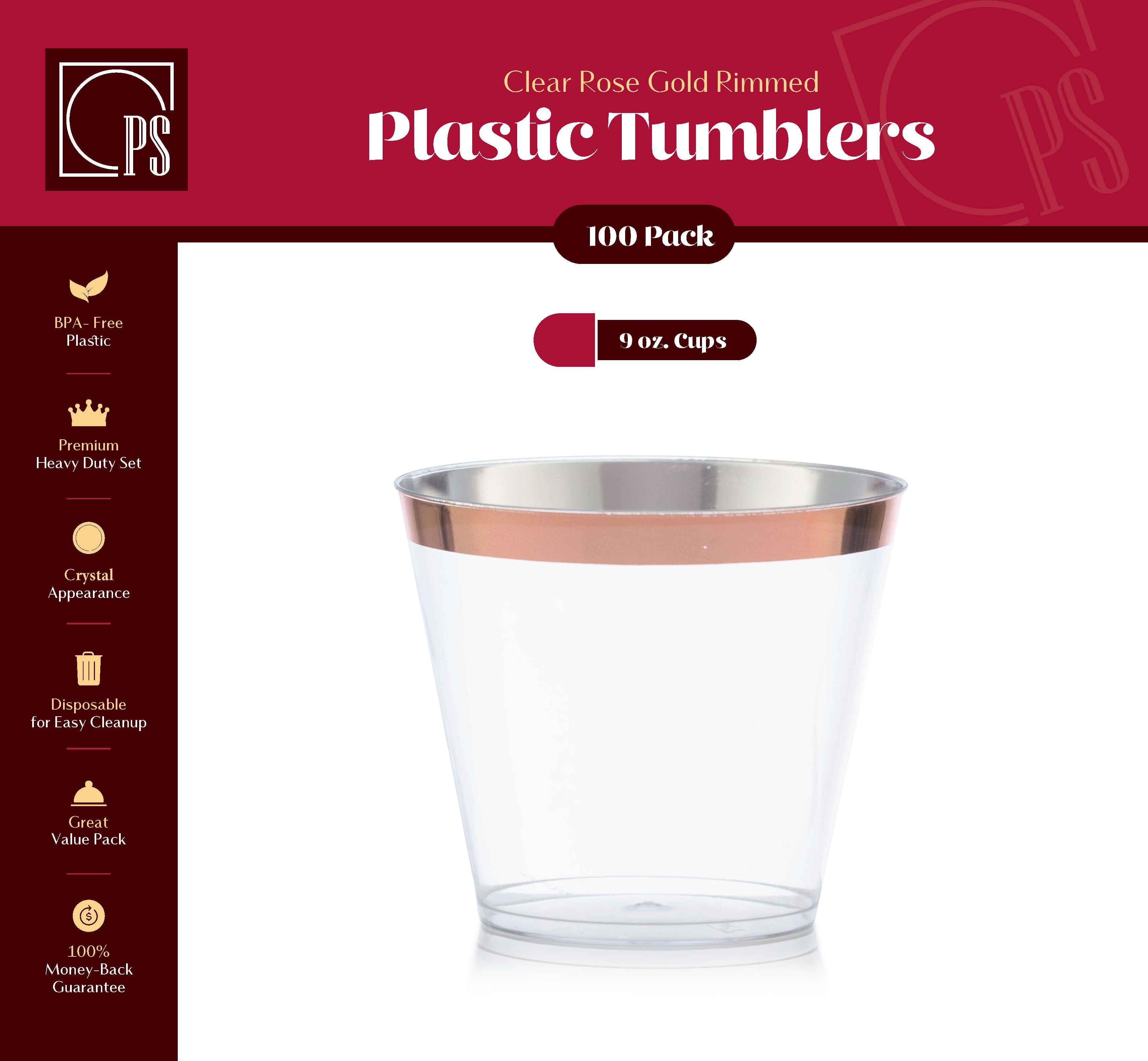 9 oz. Plastic Cups - Old Fashioned style cups 200 ct. – Select Settings