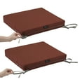 thumbnail image 4 of Classic Accessories Ravenna® Square Patio Seat Cushion Slip Cover & Foam - Durable Outdoor Cushion, Spice, 19"W x 19"D x 3"Thick, 4 of 22