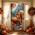 thumbnail image 2 of Fall Door Banner Cover,Autumn Harvest Animal Pattern Background for Front Door Patio Entryway 70.87x35.43 Inch, 2 of 6
