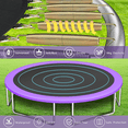 thumbnail image 5 of FIZITI 16FT Trampoline with Basketball Hoop, Enclosure Net, Light, Sprinkler, Socks, 2000LBS Outdoor Heavy Duty Round Trampoline for 6-8 Kids Adults,Purple, 5 of 10