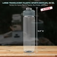thumbnail image 5 of 6 Clear Plastic Sports Bottles Set, 28 oz. - Flip Lid, Two Tone, Durable - Clear, 5 of 5