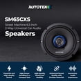 thumbnail image 2 of Autotek Street Machine 6.5 Inch 2-Way Shallow Car Audio Coaxial Speakers, Pair, 2 of 9