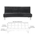 thumbnail image 2 of Eurhowing Velvet Futon Cover, Thick Plush Stretch Armless Sofa Bed Slipcover, Soft Couch Sofa Cover Futon Slipcover Furniture Protector with Elastic Bottom(Dark Gray), 2 of 8