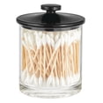thumbnail image 5 of mDesign Small Round Acrylic Apothecary Canister Jars - 2 Pack - Clear/Black, 5 of 7