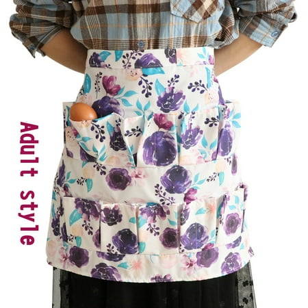 

Vikudaty Fashion Collecting Apron Pockets Holds Chicken Farm Home Apron 2022 kitchen