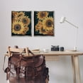 thumbnail image 3 of Stupell Industries Sunflowers on Black Botanical & Floral Painting Gray Floater Framed Canvas Art Print Wall Art, 17 x 21, Set of 2, 3 of 10
