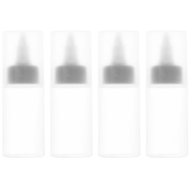 4 botellas exprimibles de ketchup, portátiles, para picnic al aire libre, ensaladas, salsa de soja, con escala de 40 ml.