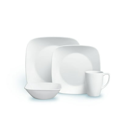 Corelle Square Pure White 16-Piece Dinnerware Set