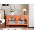 thumbnail image 3 of Metal Storage Cabinet with Doors and Shelves,2 Door TV Stand,Accent Cabinet，Metal Locker, 3 of 6