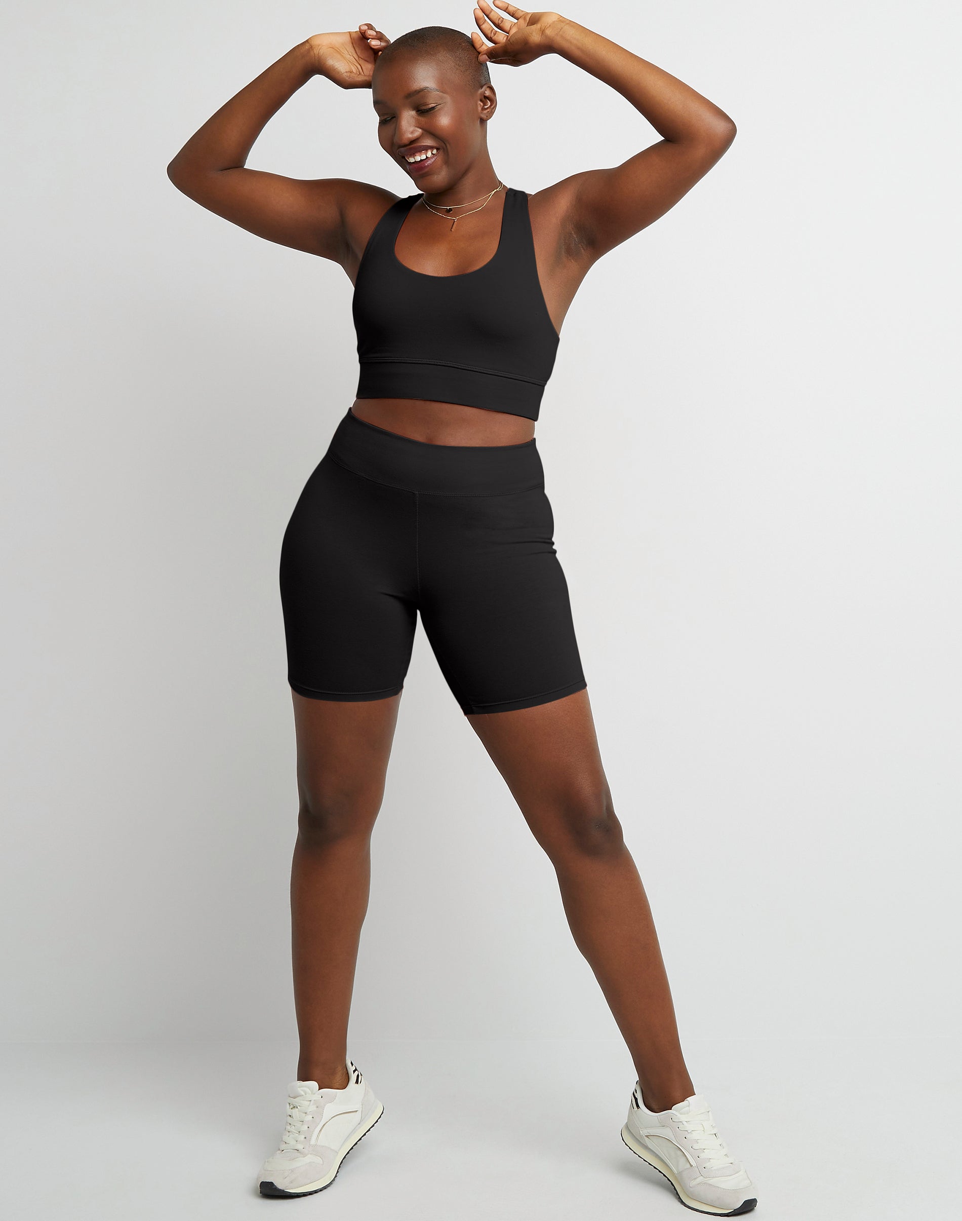 Hanes Women's 7" Stretch Jersey Bike Shorts, Black photo 4