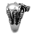 thumbnail image 4 of Luxe Jewelry Designs Stainless Steel Skull Shaped Men's Ring with Black Jet Epoxy - Size 13 (Pack of, 4 of 4