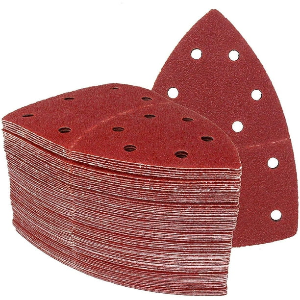 Papier de Verre, 60 Feuilles Papier Poncer Triangulaire Abrasives