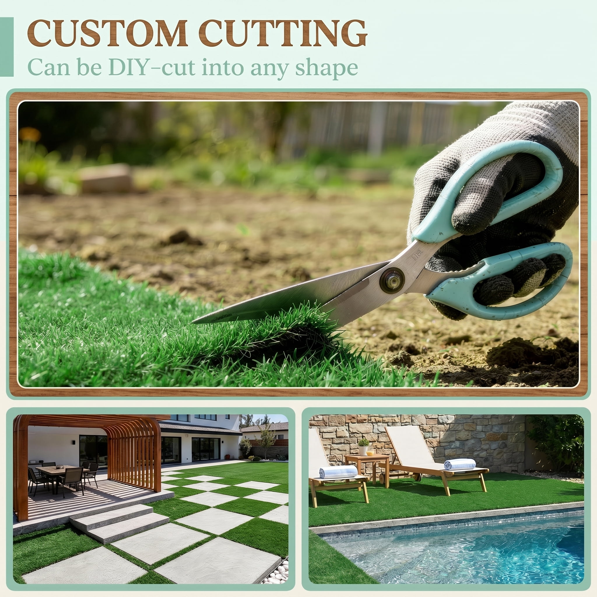 Prilinex 7 x 15 Ft Artificial Grass Turf Waterproof Outdoor Rug Artificial Turf for Dog, 0.4"H
