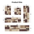 thumbnail image 4 of ICEANT 2'x6' Non-Slip Machine Washable Runner Rug with Geometric Patchwork Design, Earth Brown/Black/Beige/Brown, 4 of 6