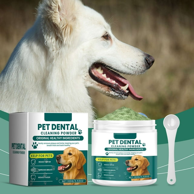 SIfdSeng Balanced Formula for Dog Teeth Cleaning Powder Oral Hygiene Odor Bicarbonate Pet Teeth Cleaning Powder