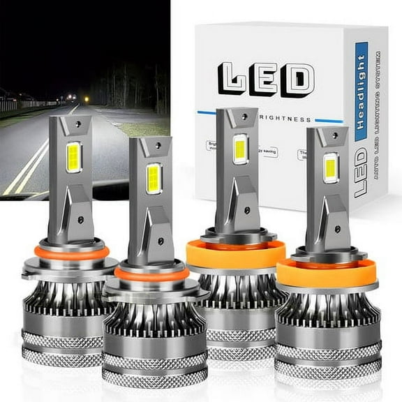 Combo LED Headlight Bulbs 6000K for 2015-2020 GMC Canyon High Low Beam White 4X